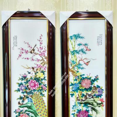 Tranh Sứ Tứ Quý Mã TL012